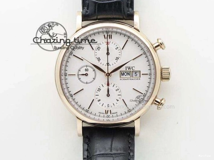 MIROTIME 0823 Big Pilot IW510301 Satin-Polished RG YLF Best Edition Black Dial On Leather Strap A Flexible 7222